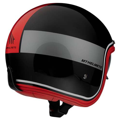 Jethelm MT Helmets 'Le Mans II SV Tant' in zwart met rood en grijs