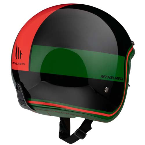 Jethelm MT Helmets 'Le Mans II SV Tant' in zwart met rood en groen