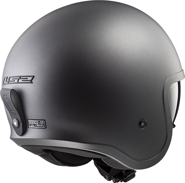 Jethelm LS2 Helmets 'Spitfire Solid' in mat titanium