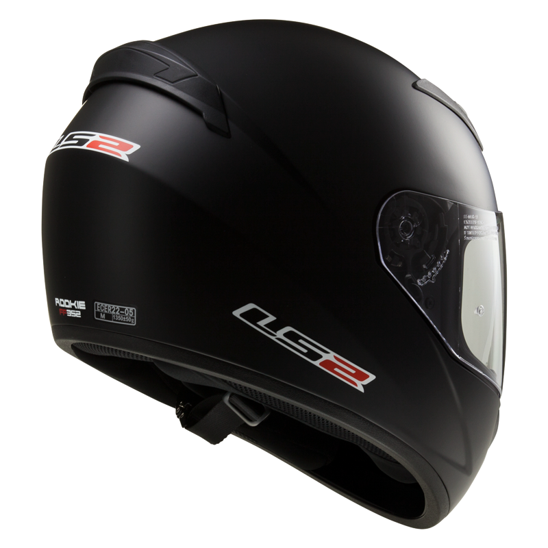 Integraalhelm LS2 Helmets 'Rookie Single Mono' in mat zwart