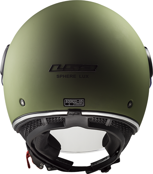Jethelm LS2 Helmets 'Sphere Lux Single Mono' in mat groen