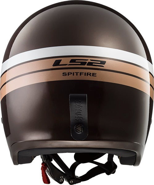 Jethelm LS2 Helmets 'Spitfire Sunrise' in glans bruin met wit