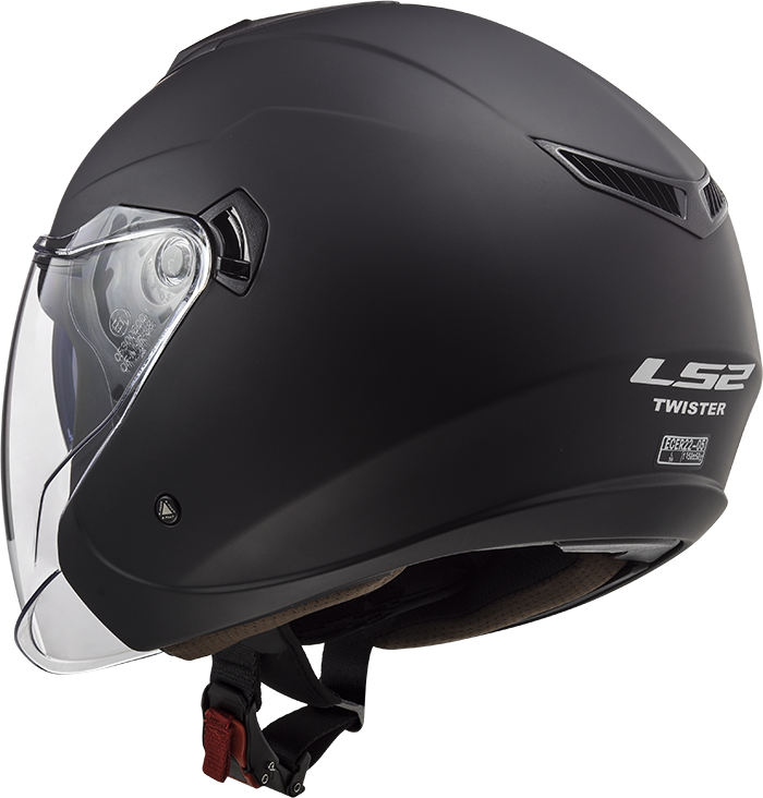 Jethelm LS2 Helmets 'Twister Single Mono' in mat zwart